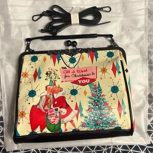 Kate McEnroe NY -Retro Christmas Print Handbag